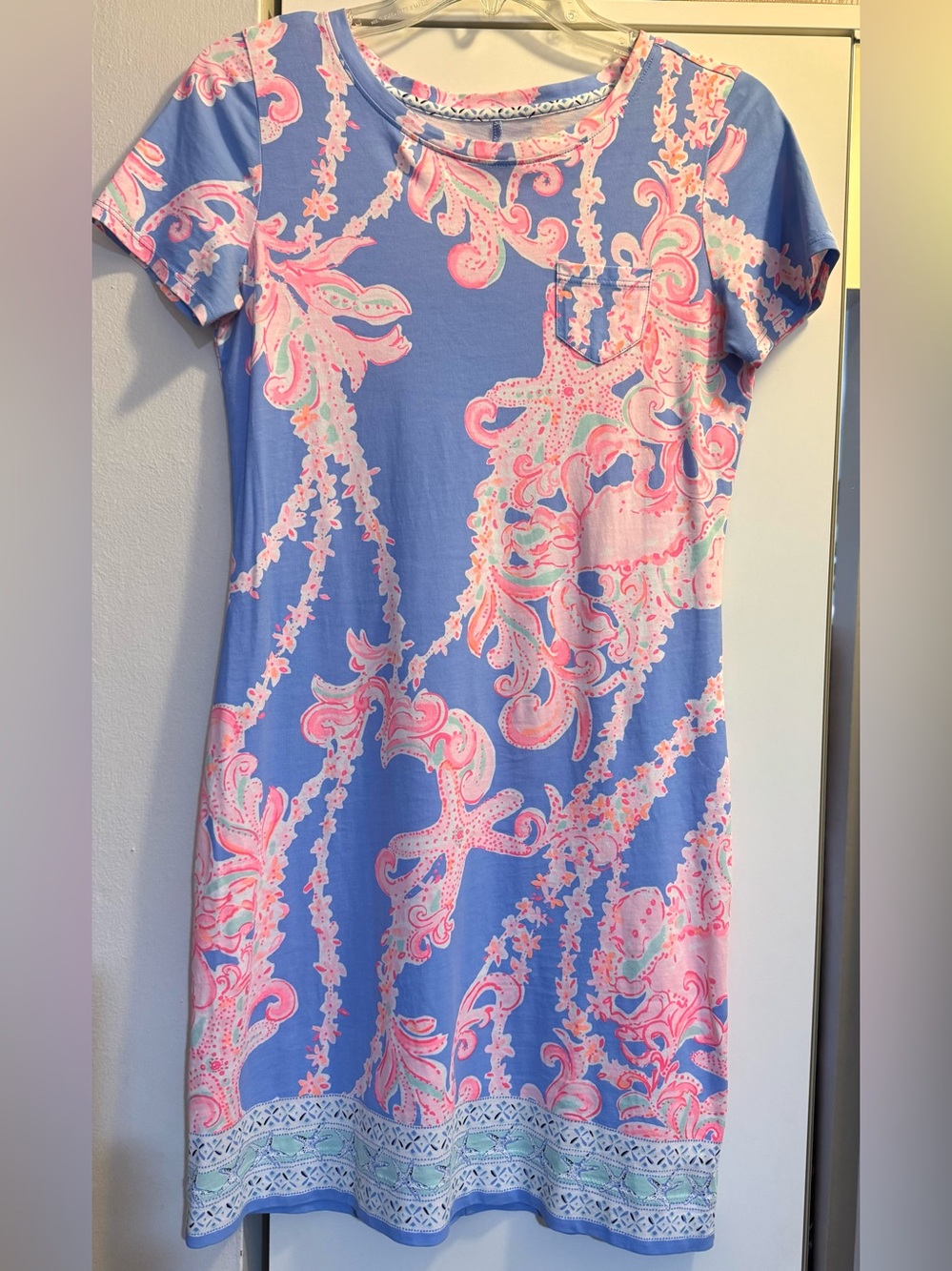Lilly Pulitzer Declan Dress Blue Peri - Go With The Flow Print size XS